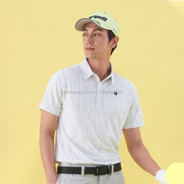 Áo golf tay ngắn nam QGMVJA08V-WHGY | Lecoq - Uy tín