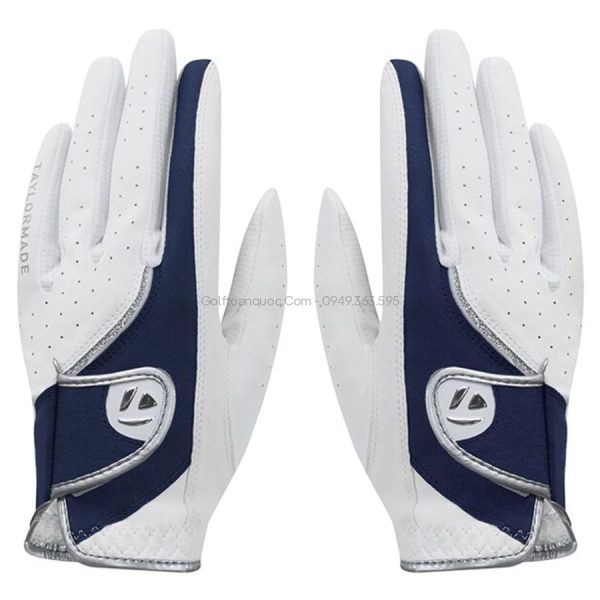 Cặp găng tay golf nữ Grit Element  2WSGL-TJ178 WHITE/ NAVY N94917 | TaylorMade