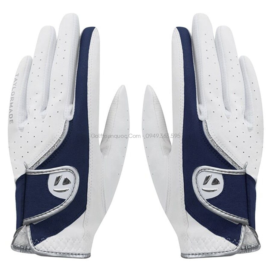 Cặp găng tay golf nữ Grit Element  2WSGL-TJ178 WHITE/ NAVY N94917 | TaylorMade