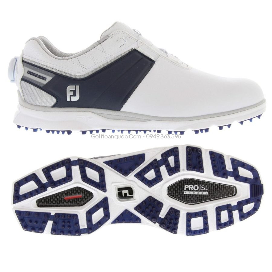 Giày golf nam CF PRO SL CB BOA WHT/NAV/SLV 53191 | FootJoy