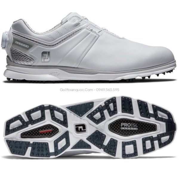 Giày golf nam CS M PRO SL CB BOA WT/WT/SLV 53085 | FootJoy