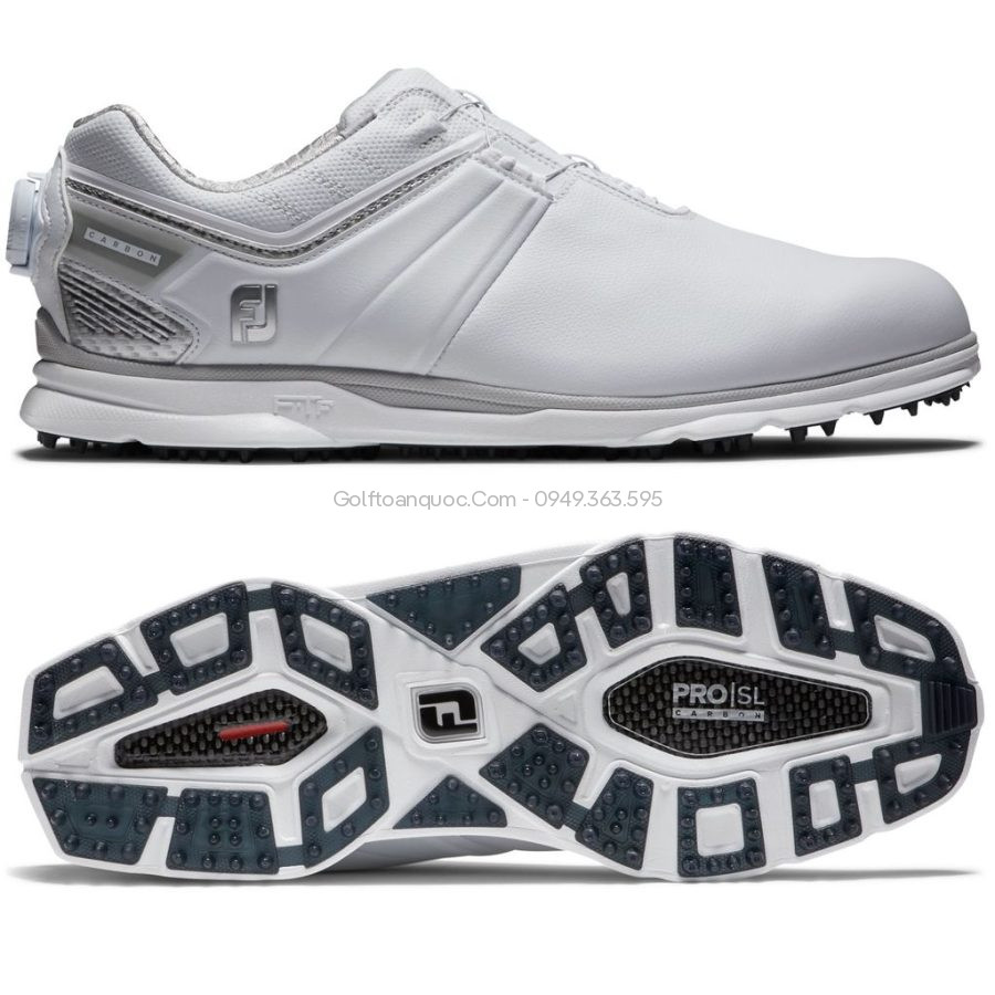 Giày golf nam CS M PRO SL CB BOA WT/WT/SLV 53085 | FootJoy