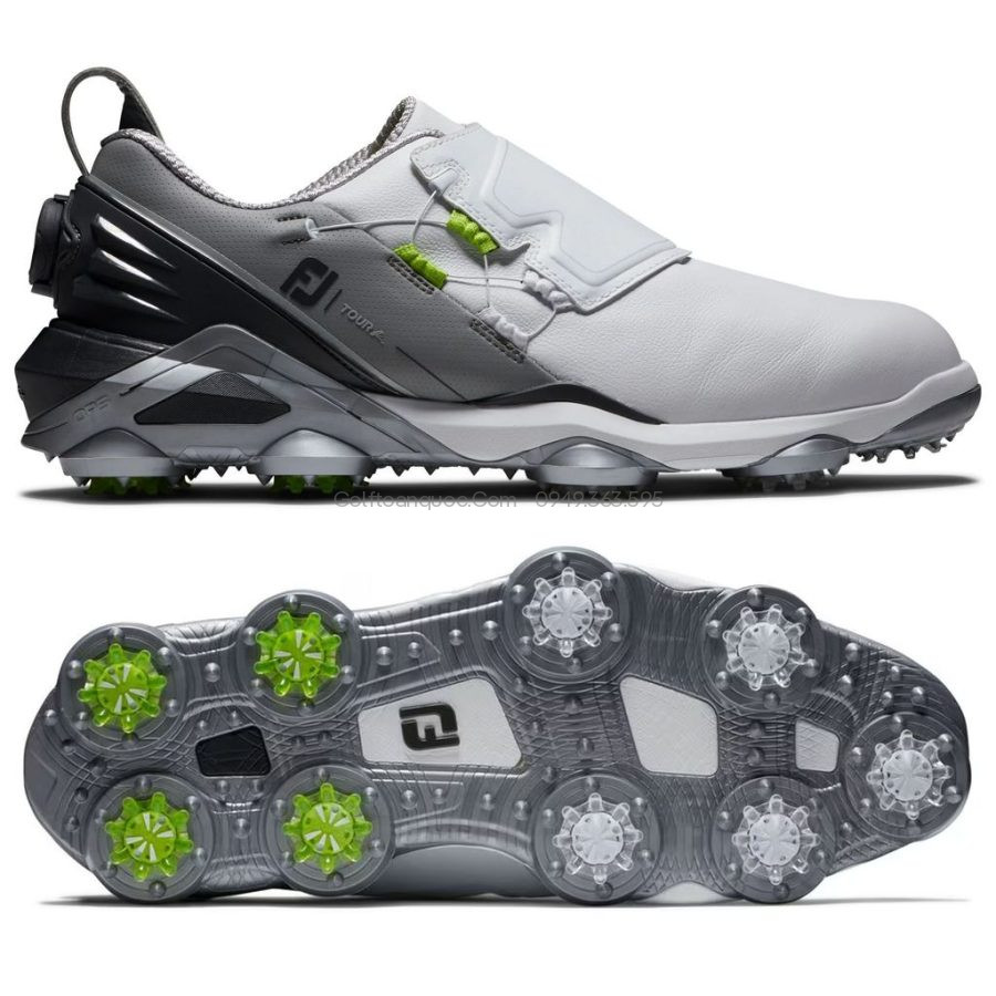Giày golf nam CS M TOUR ALPHA BOA WT/GR/CHR 55509S | FootJoy