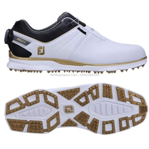 Giày golf nam DS PROSL BOA WHT/BLK/GLD 53066 | FootJoy - Uy tín