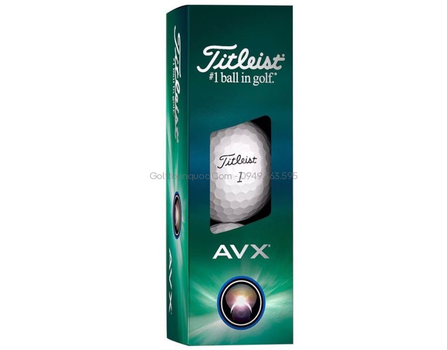 Hộp 12 bóng golf AVX Trắng 3 lớp 2024 | Titleist