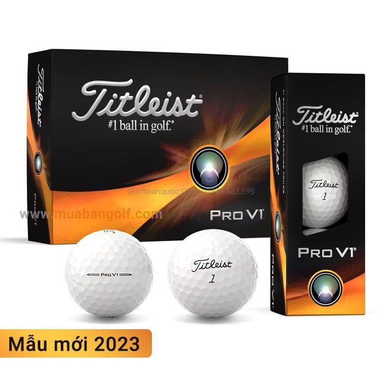 Hộp 12 bóng golf Pro V1 2023 White | Titleist