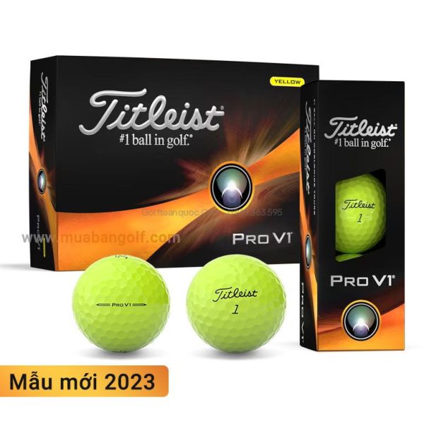 Hộp 12 bóng golf Pro V1 2023 Yellow | Titleist - Hàng chính hãng #Golf #GolfLife