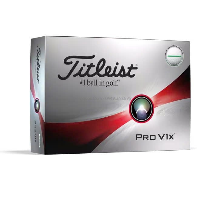 Hộp 12 bóng golf Pro V1x 2023 White | Titleist