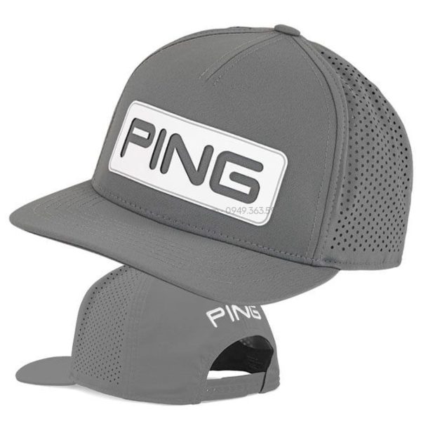Mũ kết golf Tour Vented Delta CAP35566-195 màu xám | PING - Hỗ trợ tư vấn tận tình